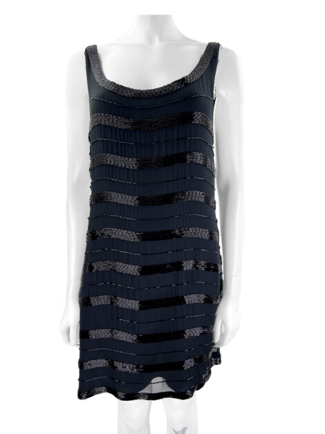 Vestido Haute Hippie Seda Preta Bordada