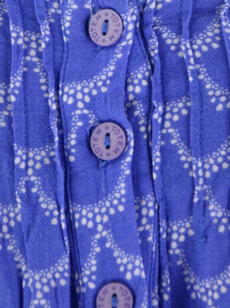 Blusa Totem Bata Estampada Azul