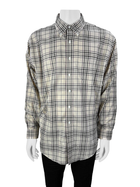 Camisa Brooks Brothers Quadriculada Bege
