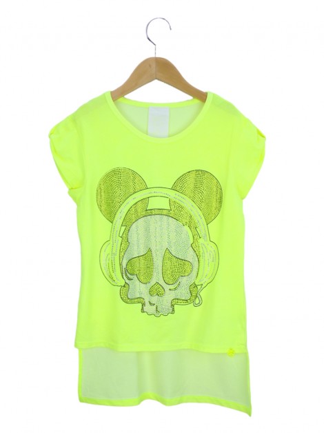 Blusa So Twee Strass Verde Neon Infantil