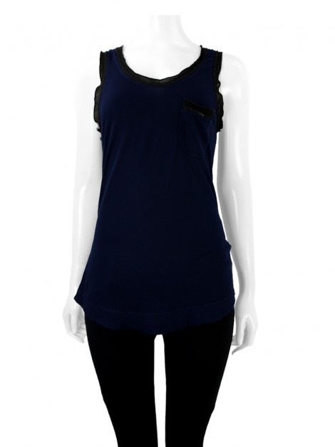 Blusa  284 Tecido Azul Marinho