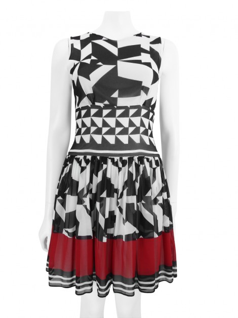 Vestido Alexandre Vauthier Seda Estampado Curto