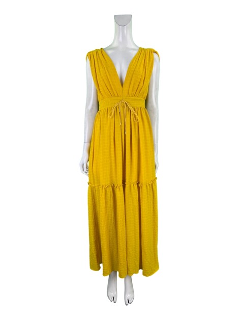 Vestido Loft 747 Texturizado Amarelo