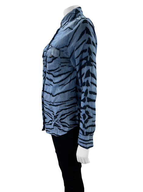 Camisa Le Lis Blanc Animal Print Azul