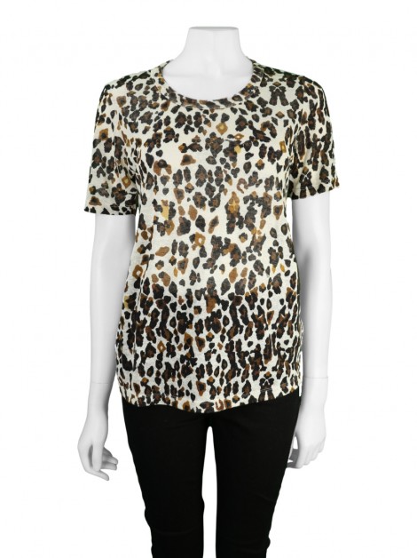 Blusa Sissa Linho Animal Print