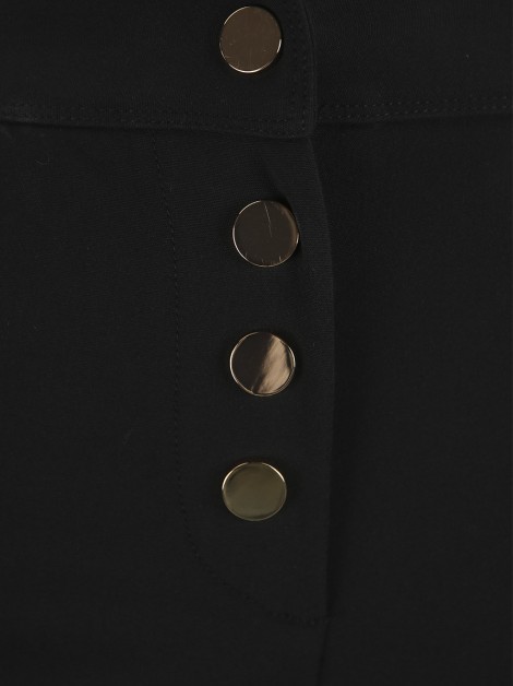 Calça Tibi Slim Botões Preta