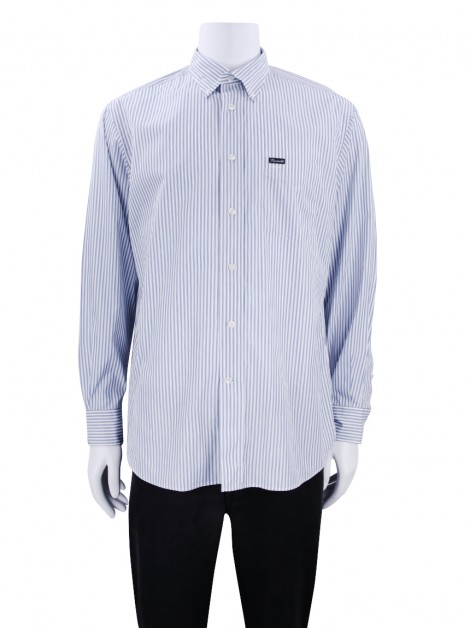 Camisa Façonnable Classique Listras Masculino Azul