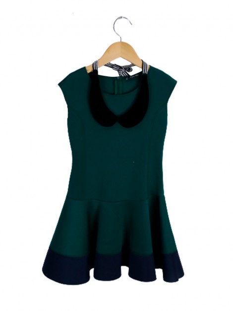 Vestido Jakioo Evasê Verde Infantil