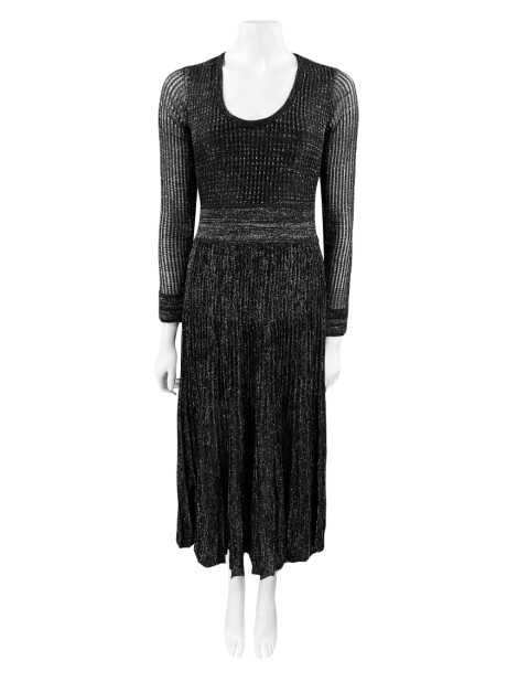 Vestido Dudalina Preto Metalizado