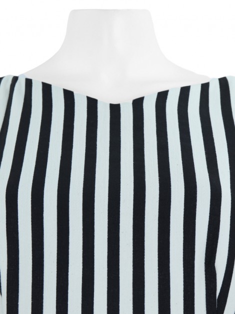 Vestido Zara Listrado Bicolor