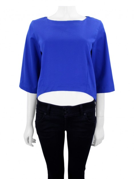 Blusa Wymann Gola Redonda Azul Royal