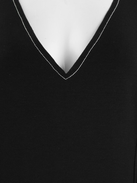 Blusa Lucidez Regata Tecido Preto