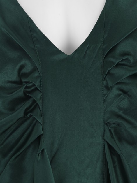 Vestido Haute Hippie Amarração Seda Verde