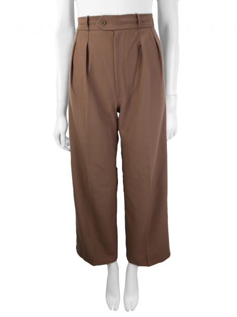 Calça Yves Saint Laurent Rive Gauche Lã Marrom