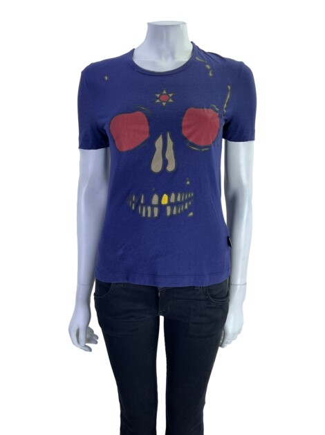Blusa Herchcovitch; Alexandre Estampa Skull Azul