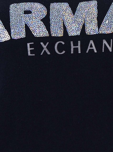 Blusa Armani Exchange Paetês Azul