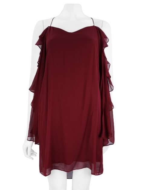 Vestido Haute Hippie Seda Bordô