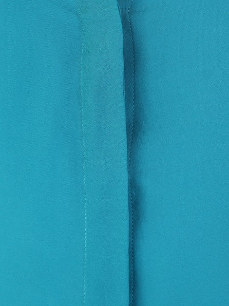 Camisa Haute Hippie Seda Azul Turquesa