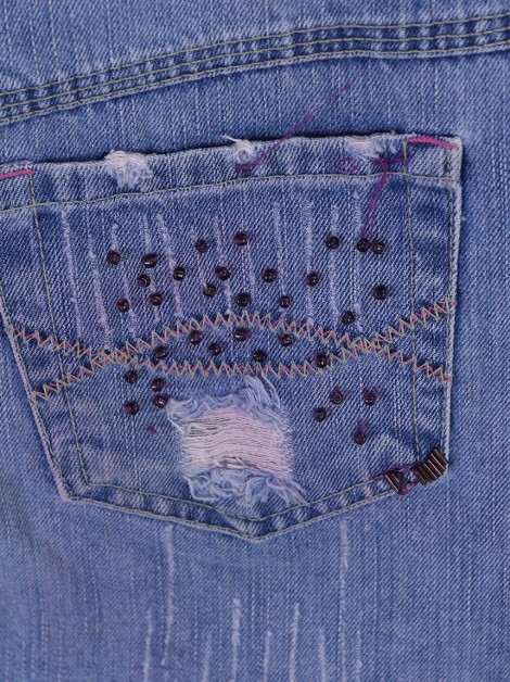 Saia Guaraná Brasil Jeans Azul