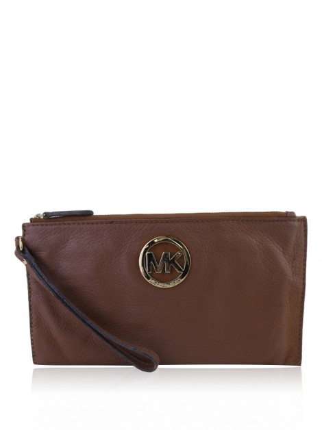 Carteira Michael Kors Pouch Couro Marrom