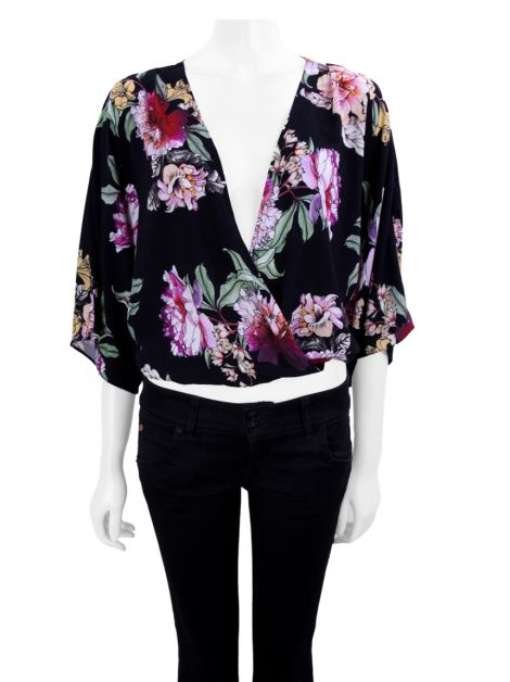 Blusa K&T Transpassada Floral