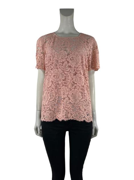 Blusa DKNY Renda Rosa CELO137 Original Etiqueta Única