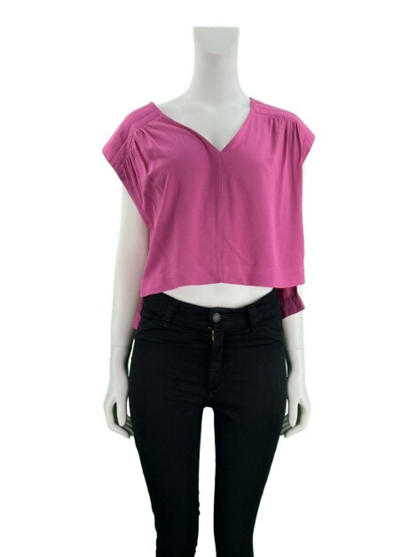 Blusa Dress To Cropped Roxa
