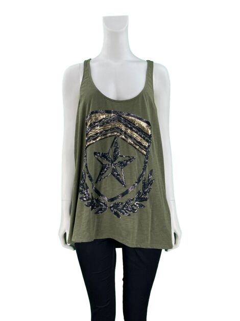 Blusa Express Stars Tecido Verde Militar