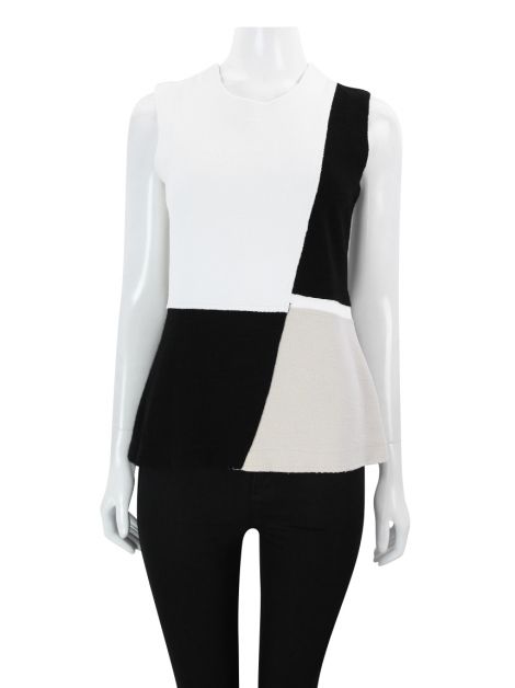 Blusa Fit Tecido Texturizado Tricolor