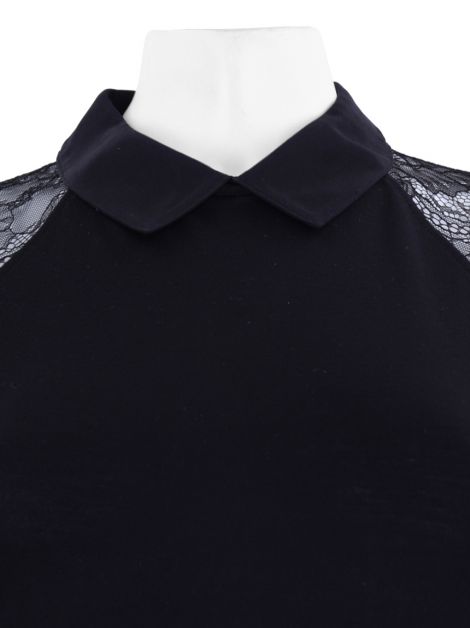 Blusa Karen Millen Tecido Preto Rendado