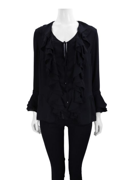 Blusa Letage Babados Preta