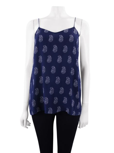 Blusa Madewell Seda Azul Marinho