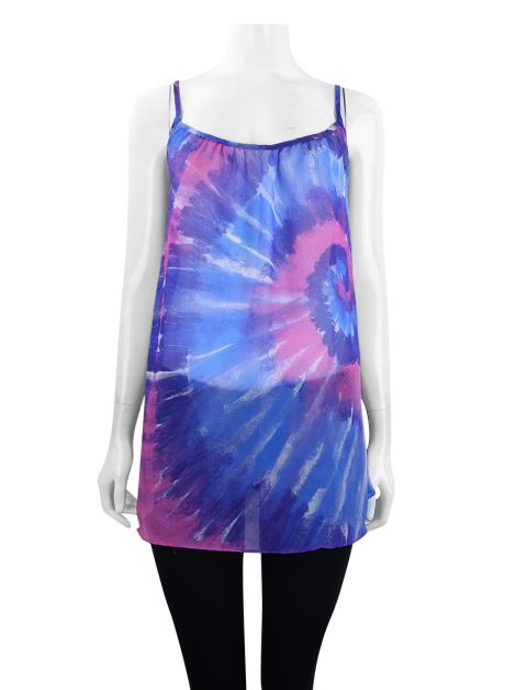 Blusa YSLA Regata Tie Dye Rosa e Azul