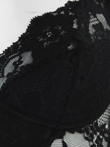Body La Perla Renda Preta