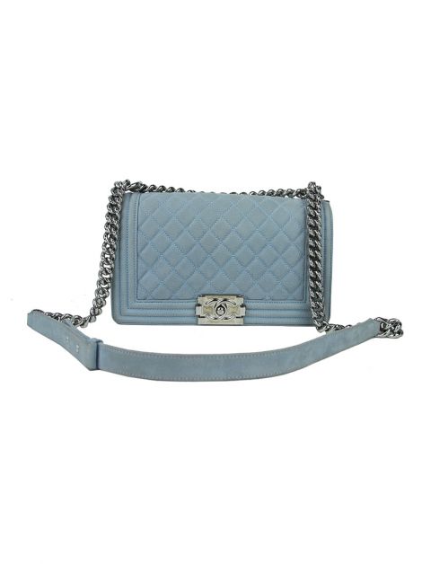 CHANEL 水色 bolsa-chanel-boy-azul-pastel-