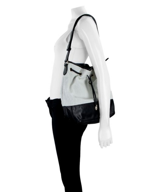 Bolsa Cole Haan Couro Vazado P&B