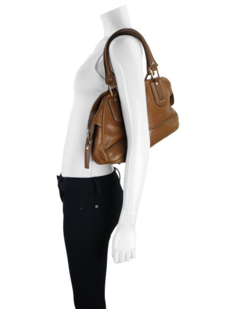 Bolsa Longchamp Tote Couro Marrom