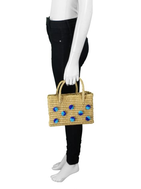 Bolsa Nannacay Pompom Azul