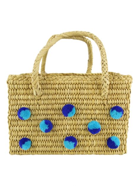 Bolsa Nannacay Pompom Azul