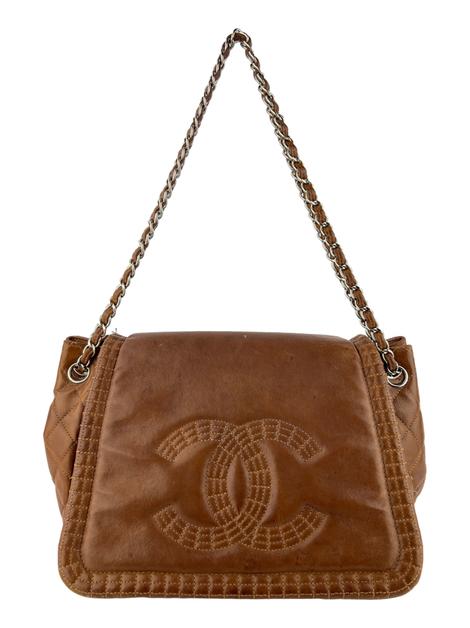 Bolsa Tiracolo Chanel Coco Bengal Accordion Marrom - JRS3 Original