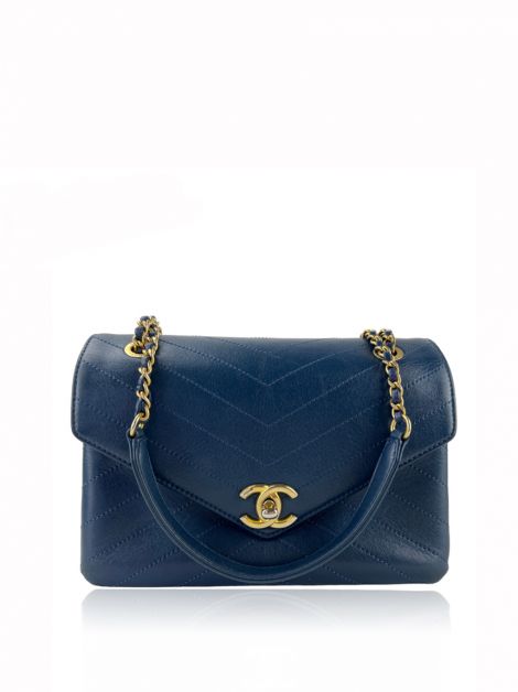 Bolsa Tiracolo Chanel Coco Flap Azul