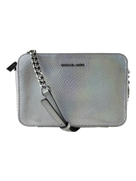 Bolsa Tiracolo Michael Kors Ginny Iridescent Embossed Prateado