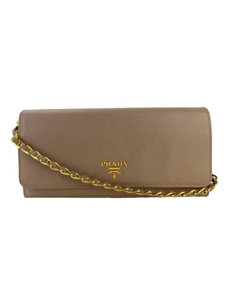 Bolsa Tiracolo Prada Wallet on Chain Saffiano bege - ACRI5 Original ...