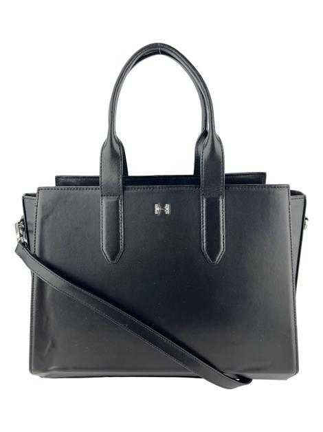 Bolsa Tote Halston Heritage Couro Preto - COER1 Original