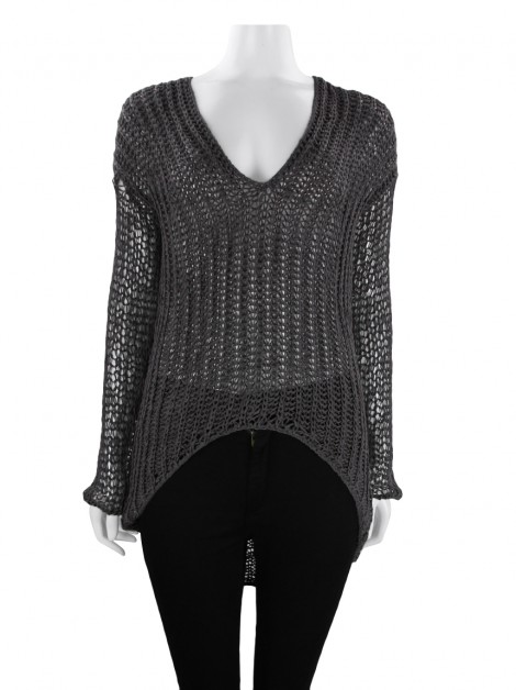 Blusa Helmut Lang Tecido Trançado Marrom
