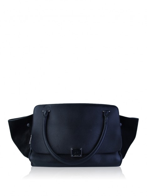 Bolsa Céline Double Zip Trapeze Preto