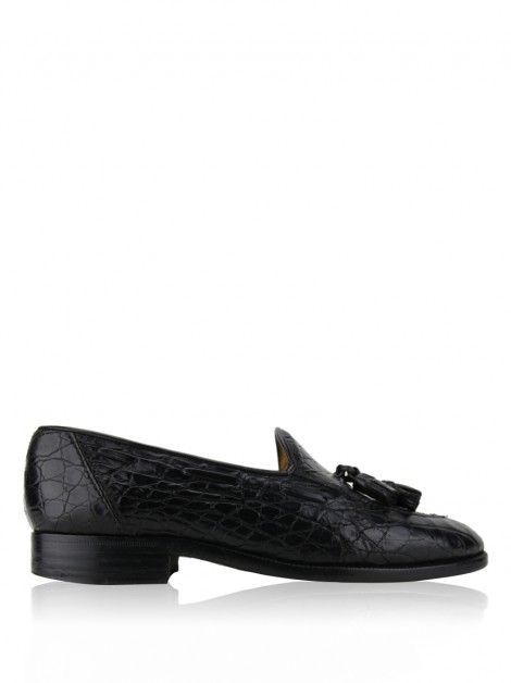 Sapato Fratelli Rossetti Croco Preto