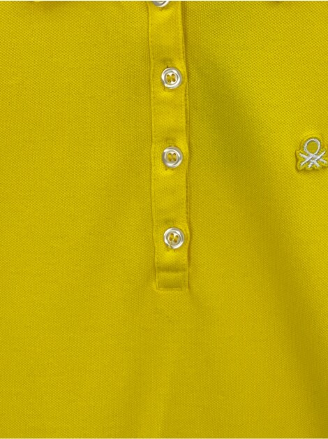 Blusa United Colors Of Benetton Polo Amarelo Infantil