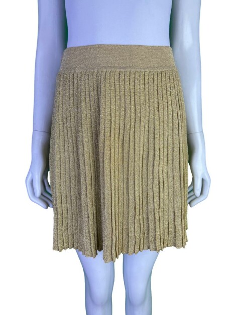 Saia Renata Campos Tricot Dourado
