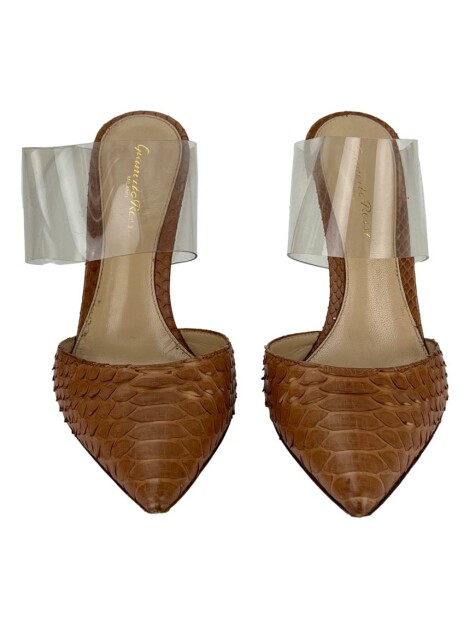 Sapato Gianvito Rossi Virtua Python Marrom
